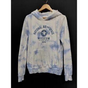 Vintage Smithsonian National Air and Space Museum Hoodie Tie-Dye Blue Size L
